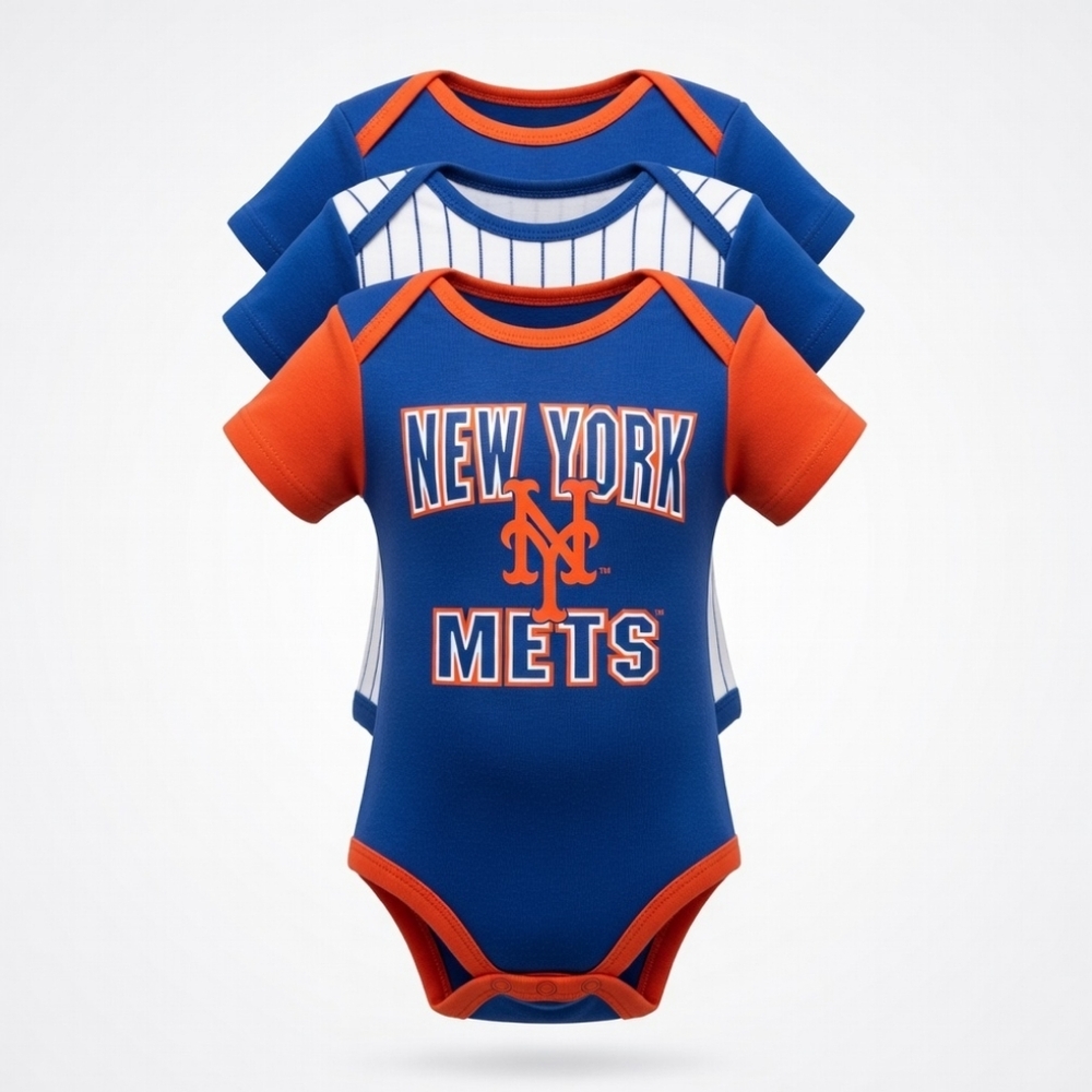Genuine Merchandise New York Mets Blue and Orange Bodysuits